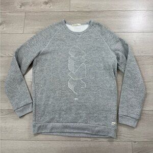 Marine Layer Sweatshirt Mens Gray Geometric Print Pullover Comfort Lounge